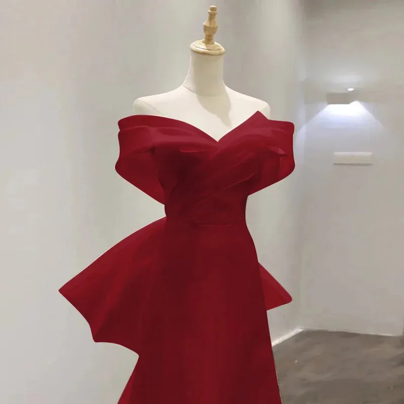 Off The Shoulder Wedding Dress Big Bow Banquet Dresses Fairy