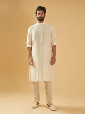 Off White Silk Kurta