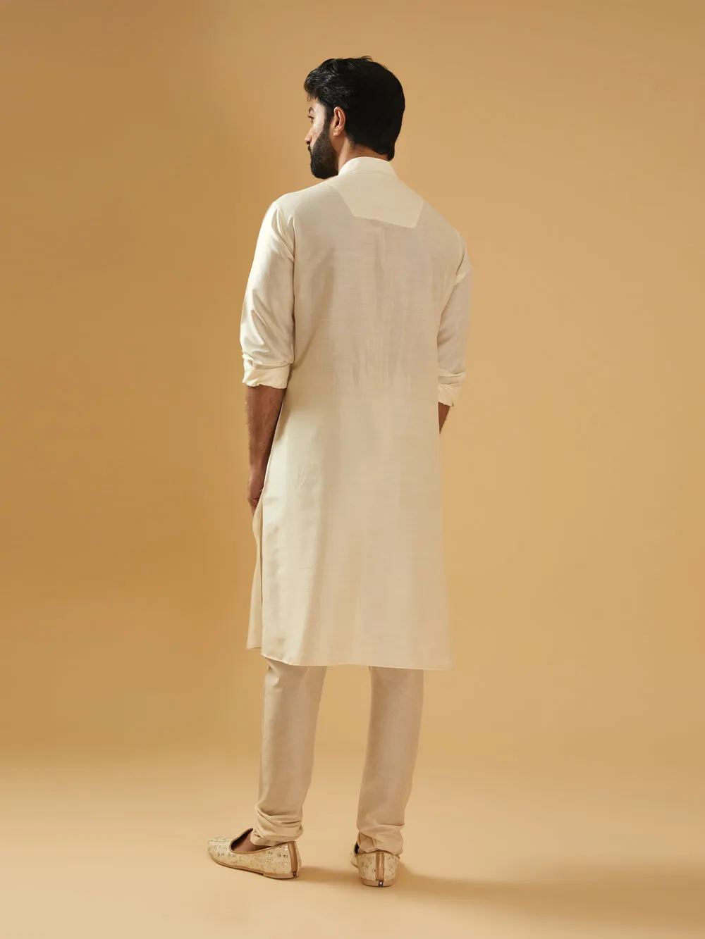 Off White Silk Kurta