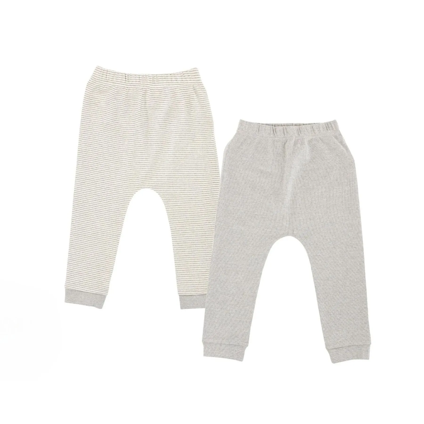Organic Cotton Long Sleeve Onesie   Harem Pants Set - Dark Grey