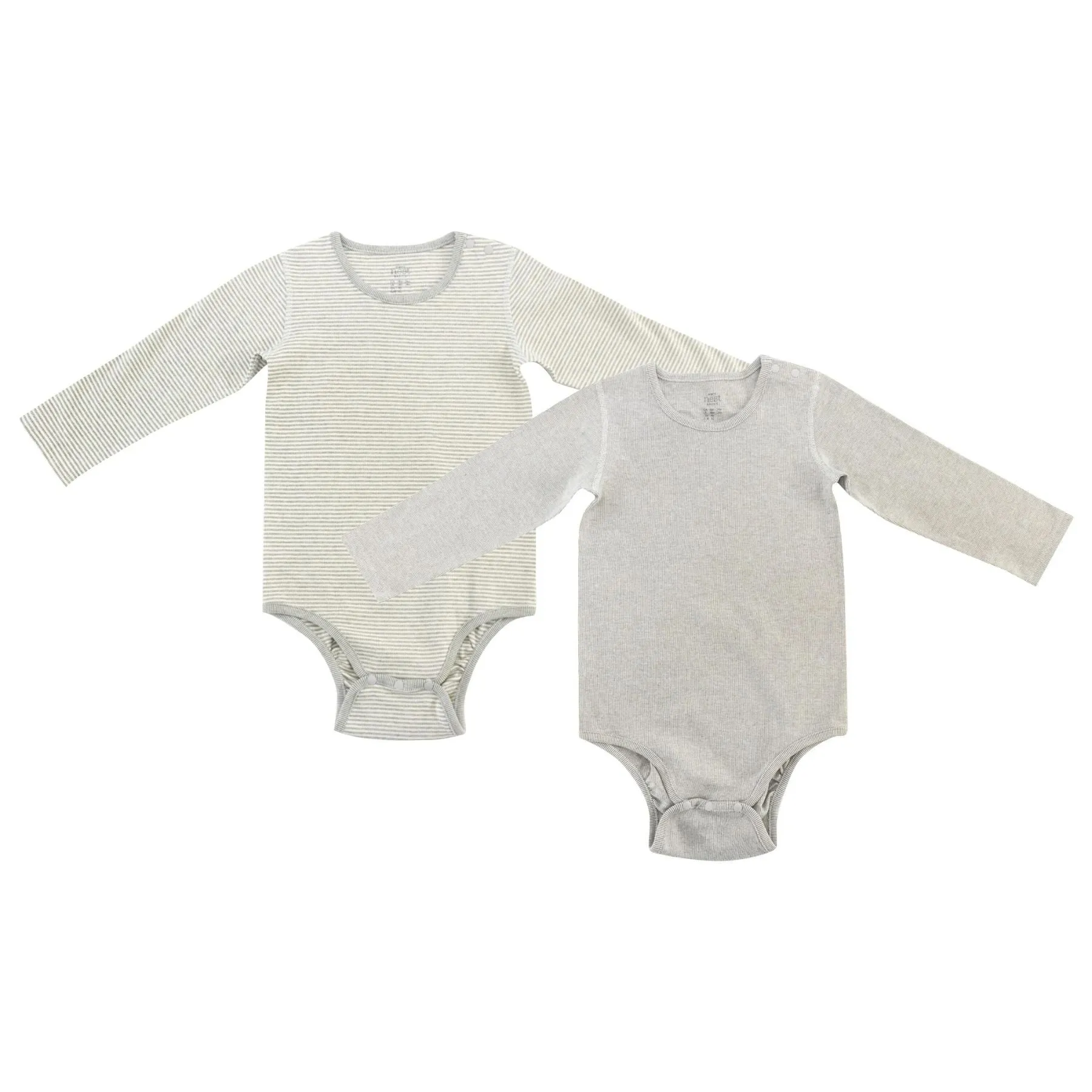 Organic Cotton Long Sleeve Onesie   Harem Pants Set - Dark Grey