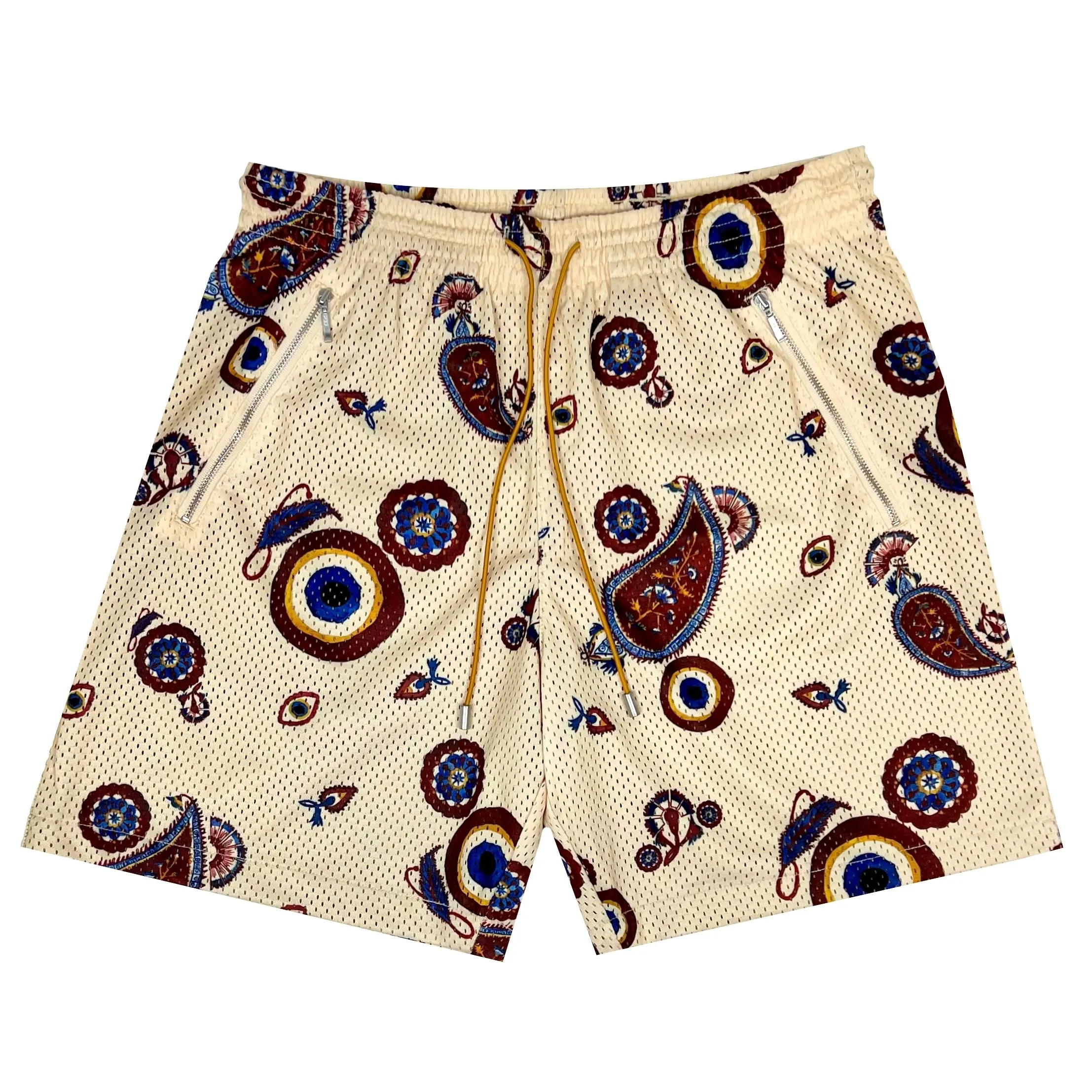 Paisley Eye Mesh Short - Ivory