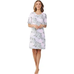 Pastunette Leaf Print Organic Cotton Nightdress