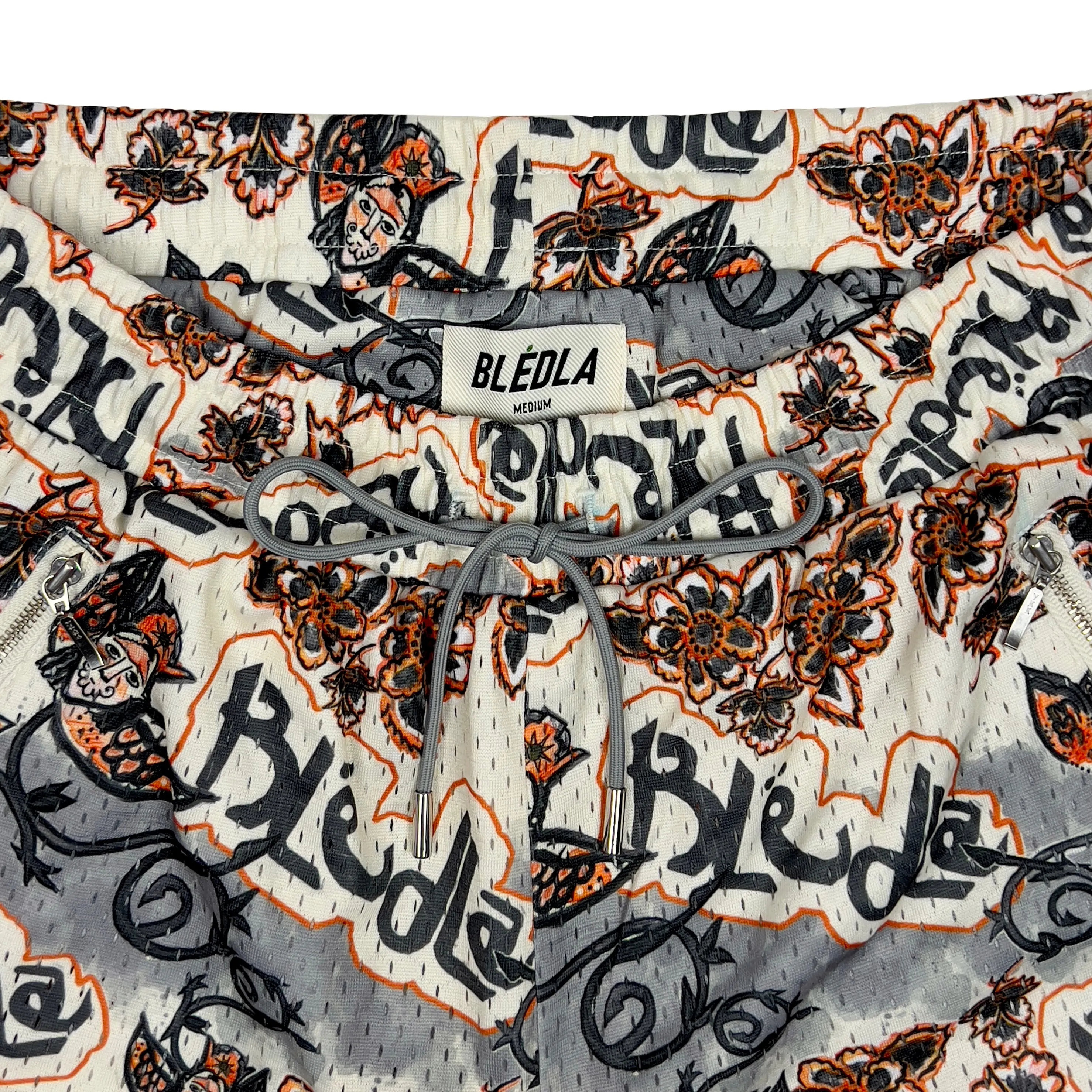 Persian Funk Mesh Short - Charcoal/Orange