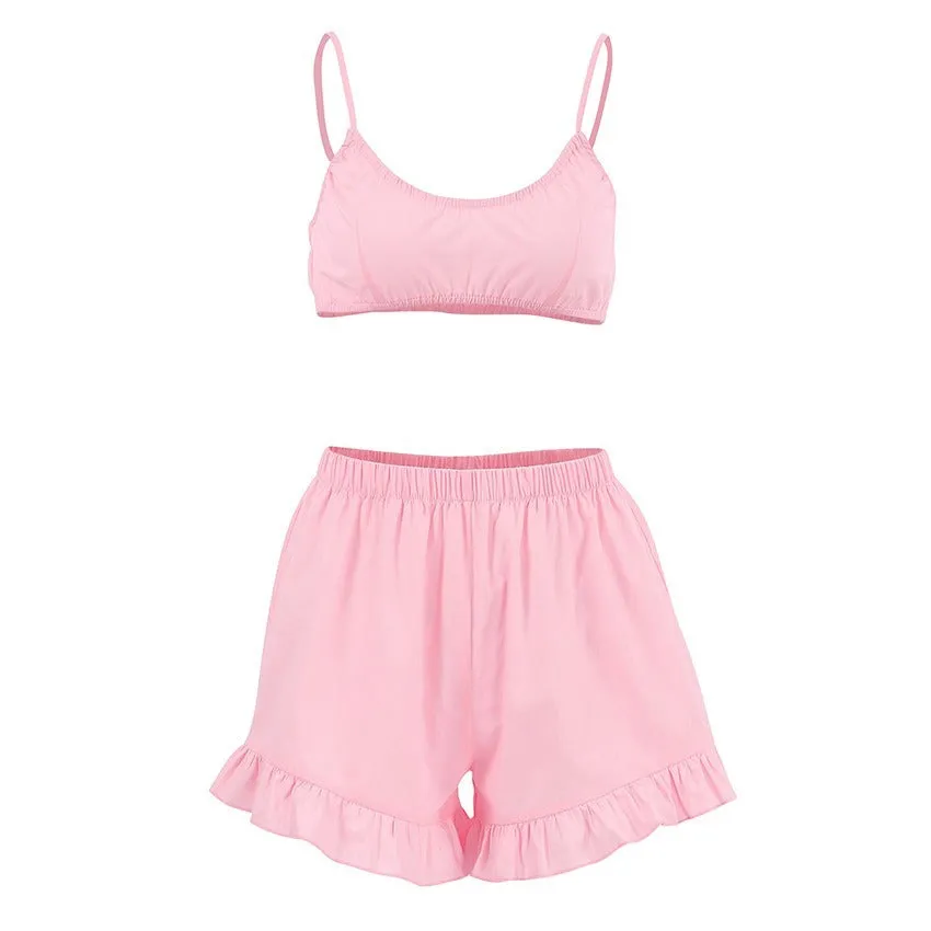Pink Petal Comfort: Cotton Lingerie Set