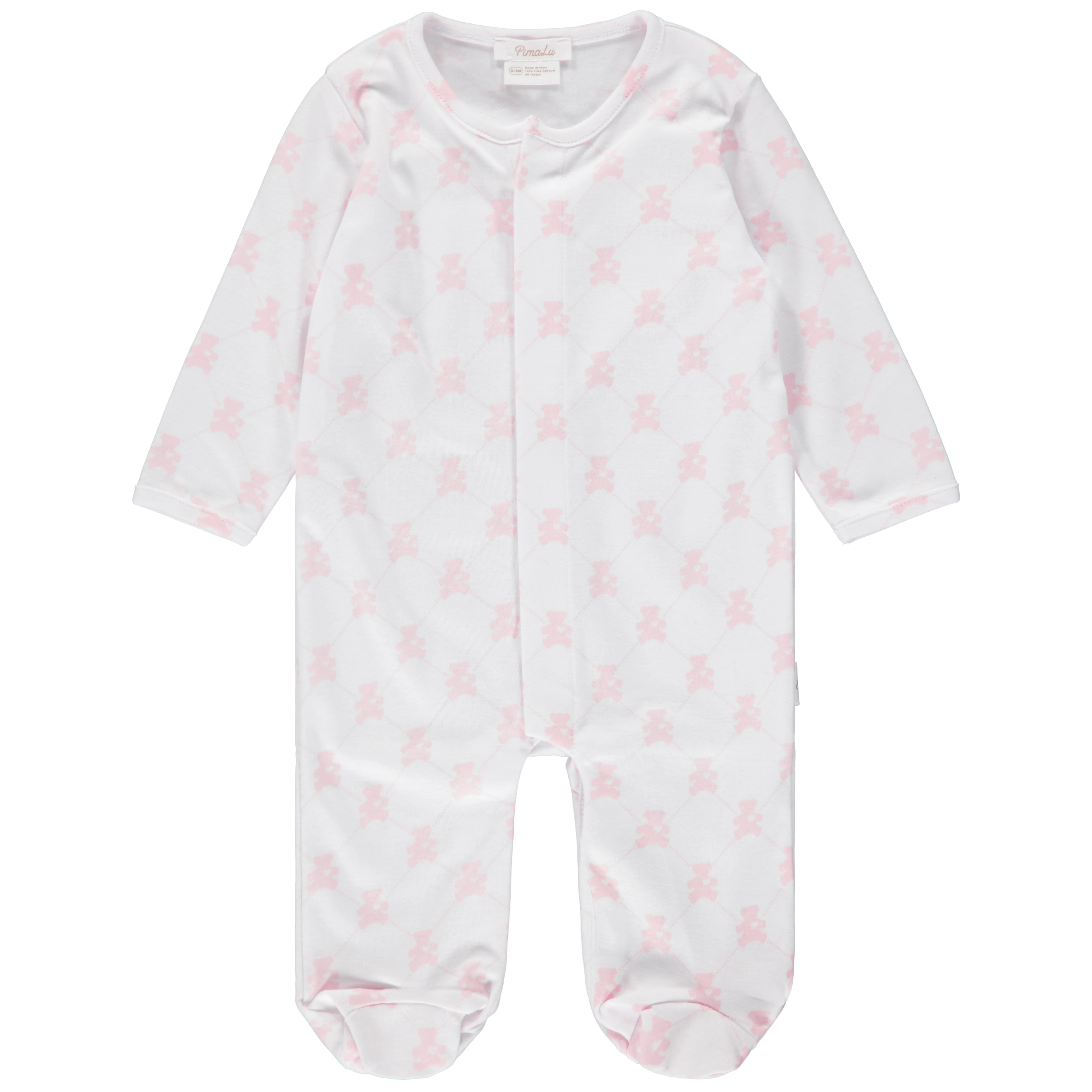 Pink Teddy Bear Footie