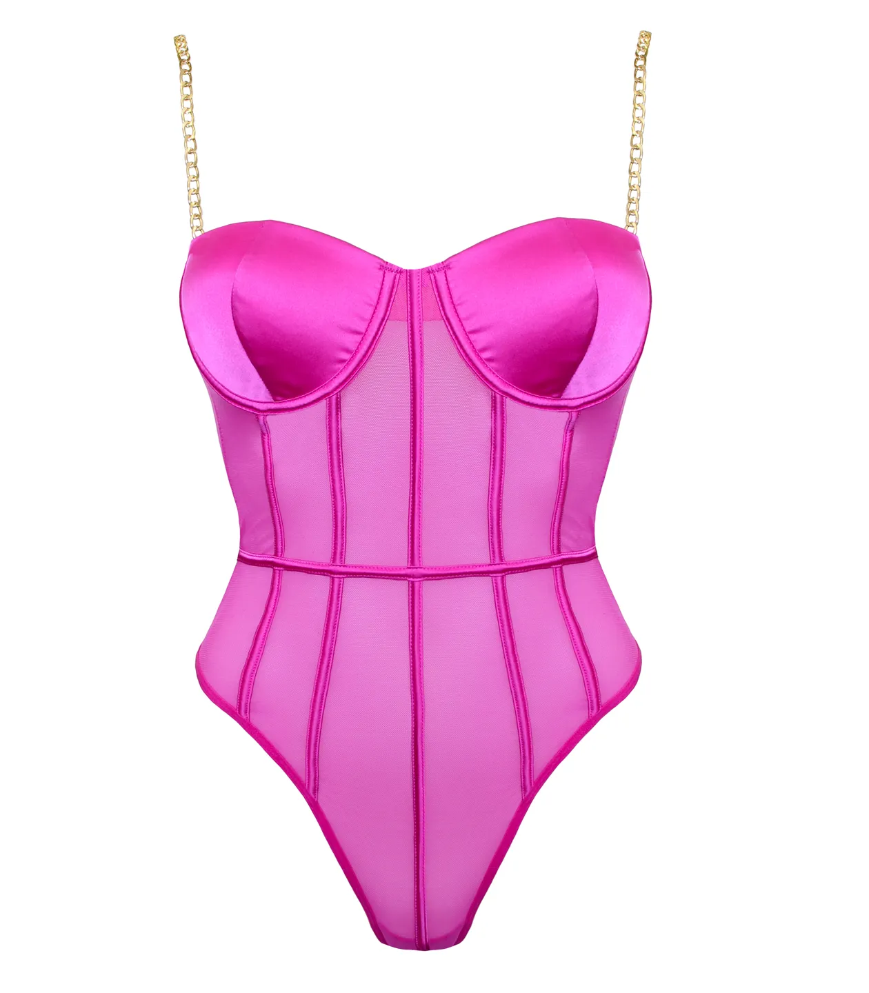 PL011PNK Muse Lingerie Pink Medium Size