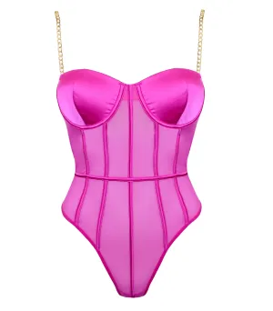 PL011PNK Muse Lingerie Pink Medium Size