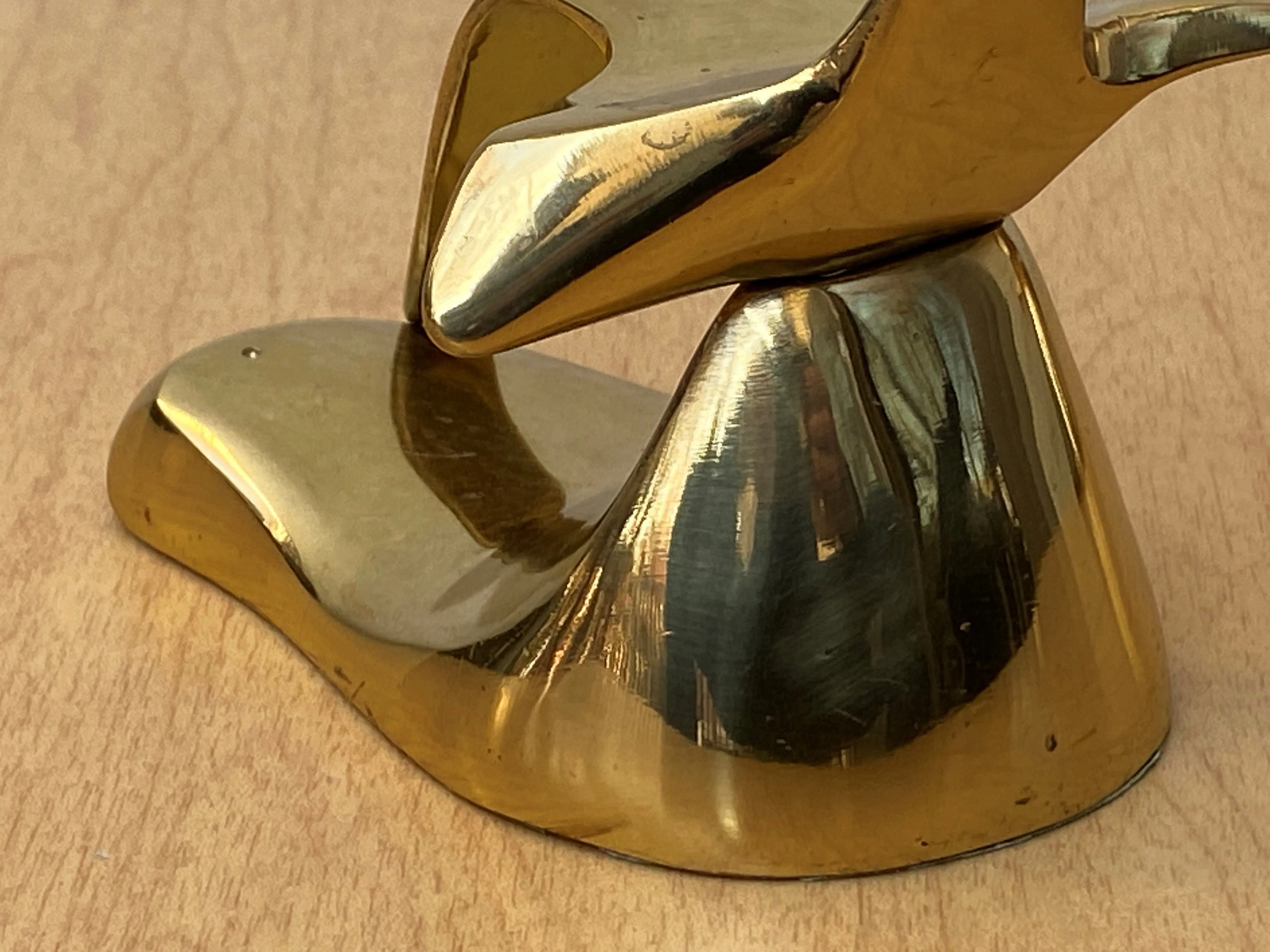 Polished Brass Modern Flying Bird Bookends