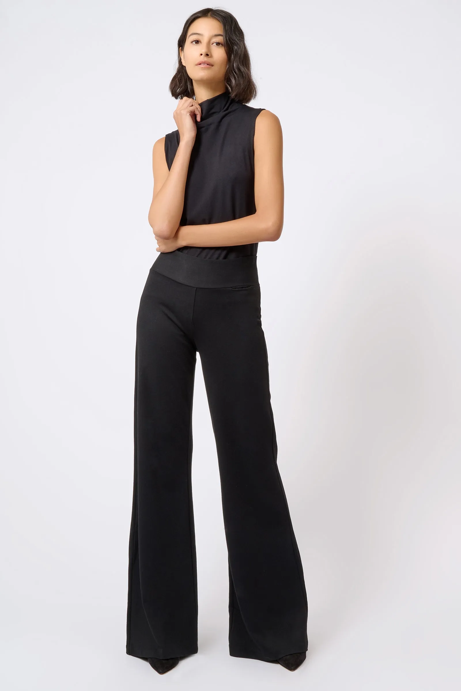 Ponte Wide Leg - Black