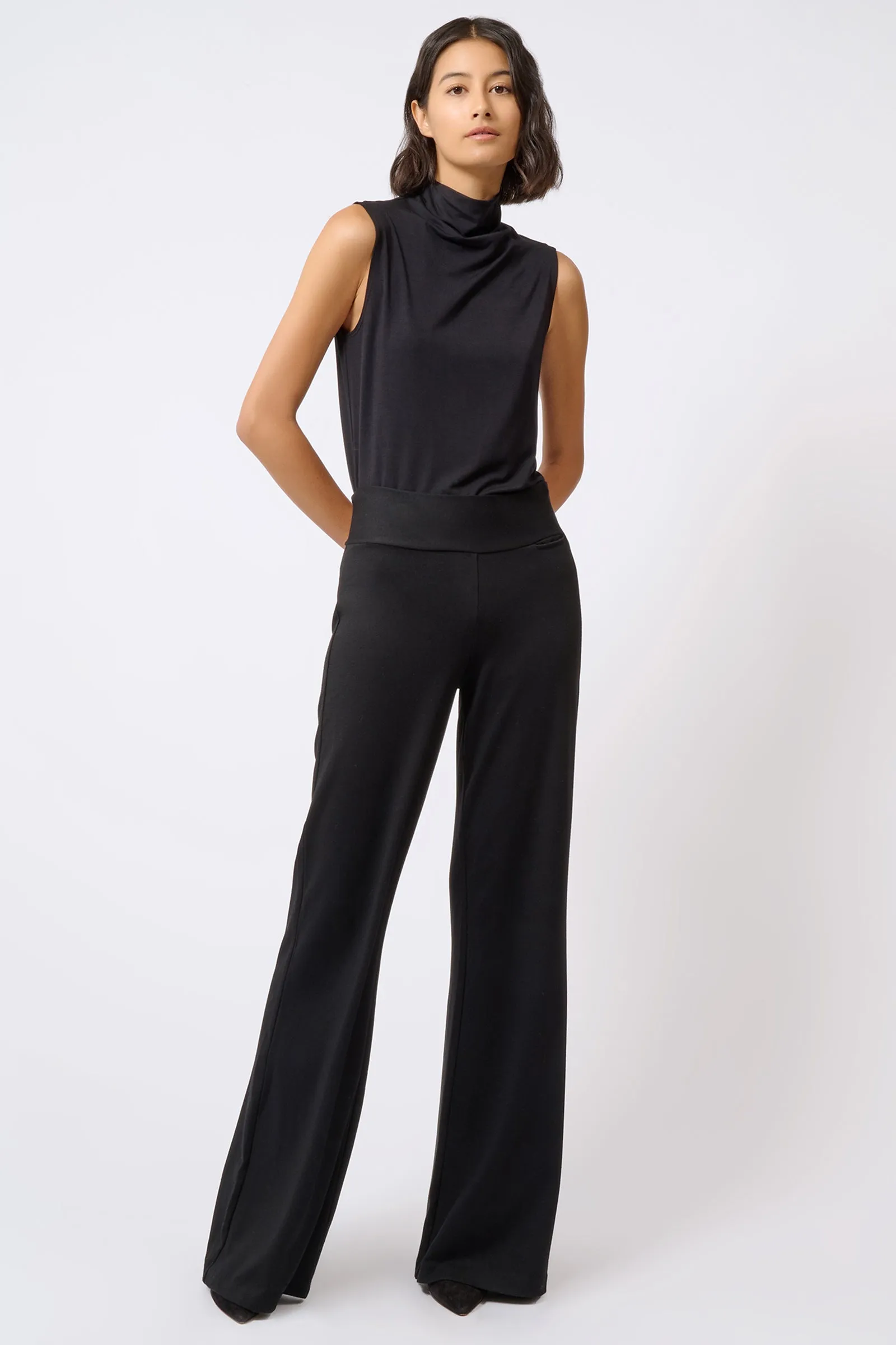 Ponte Wide Leg - Black