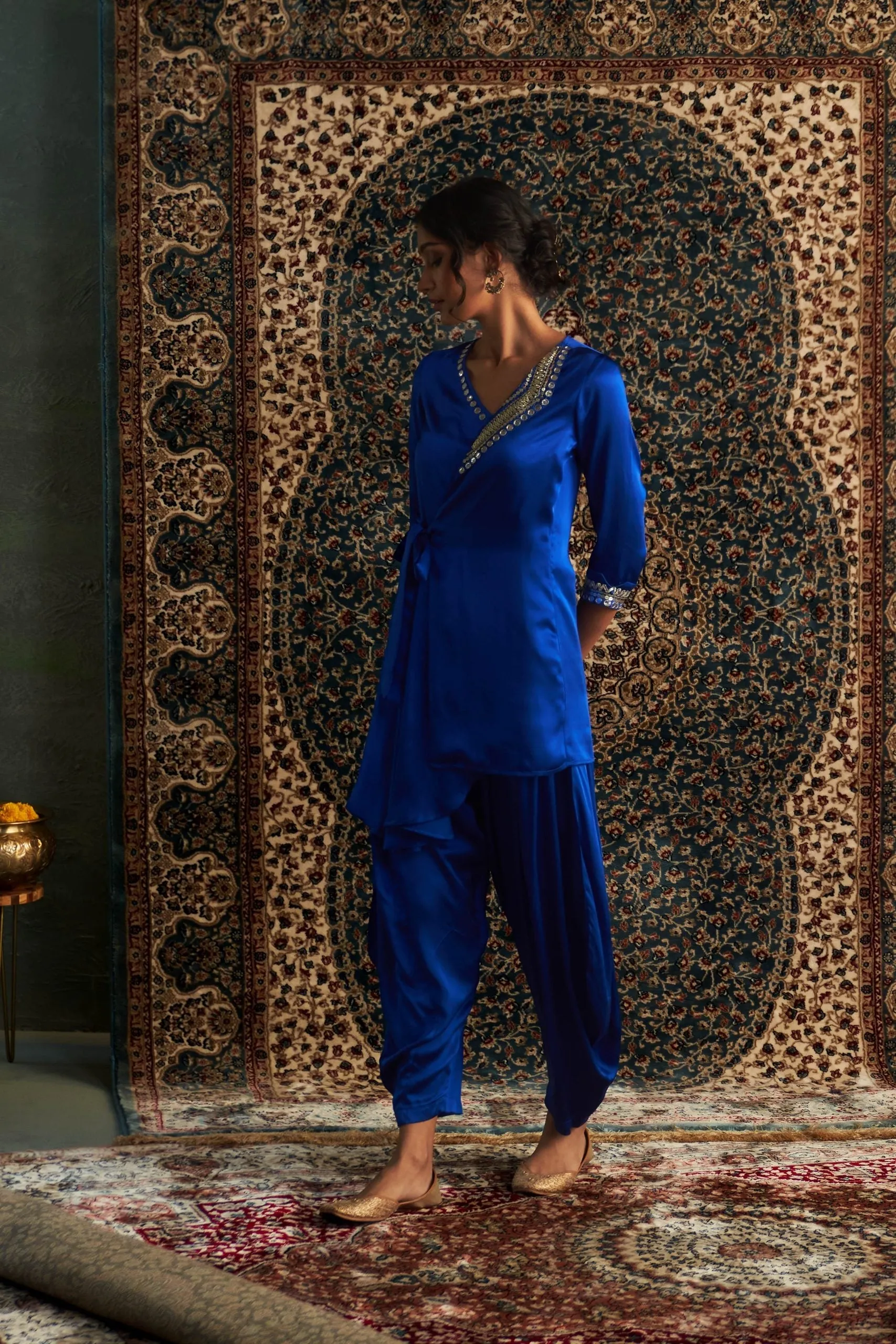 Prarambh Embroidered Wrap Co-Ord Set