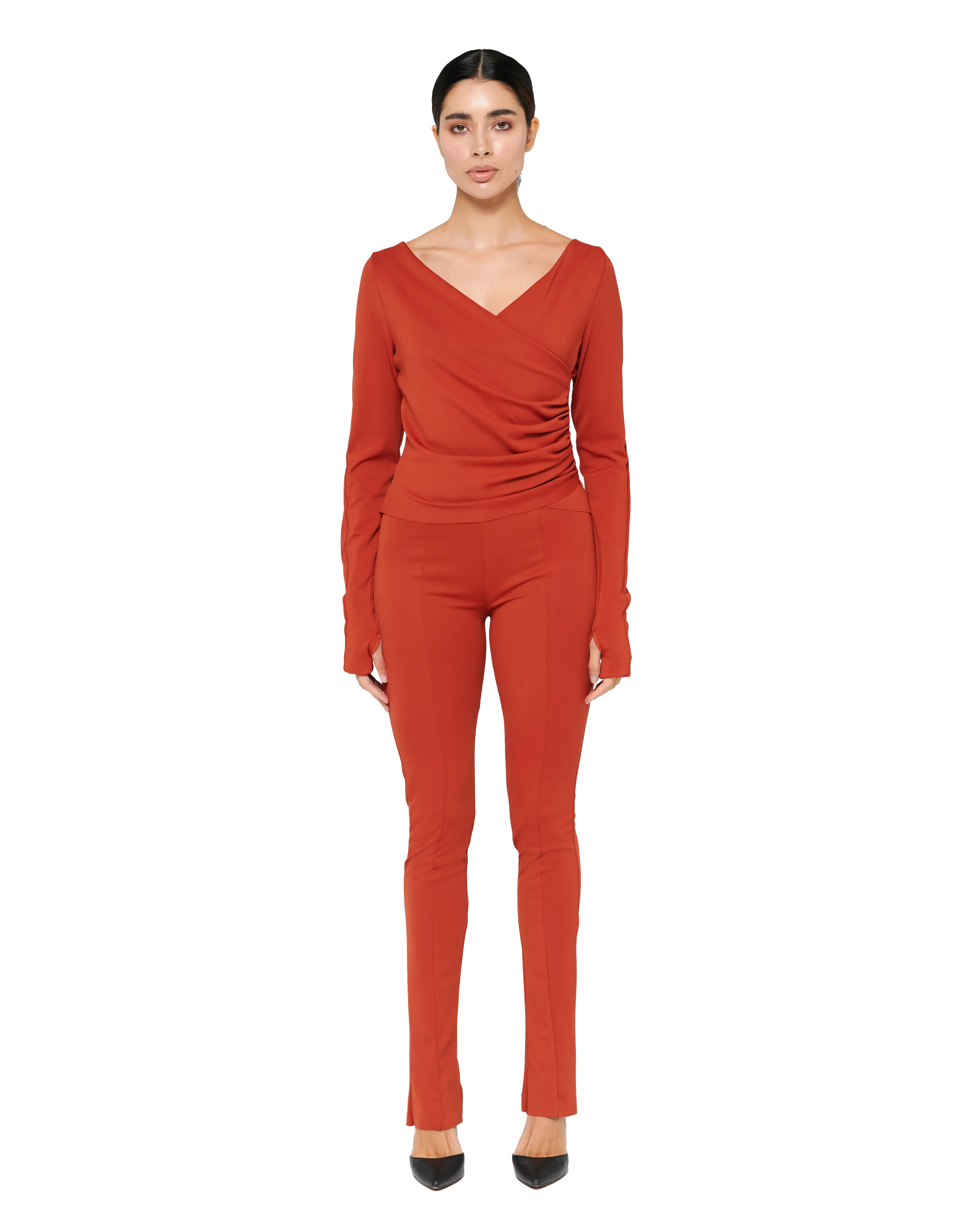 Precision Slit Pants - Crimson Flame