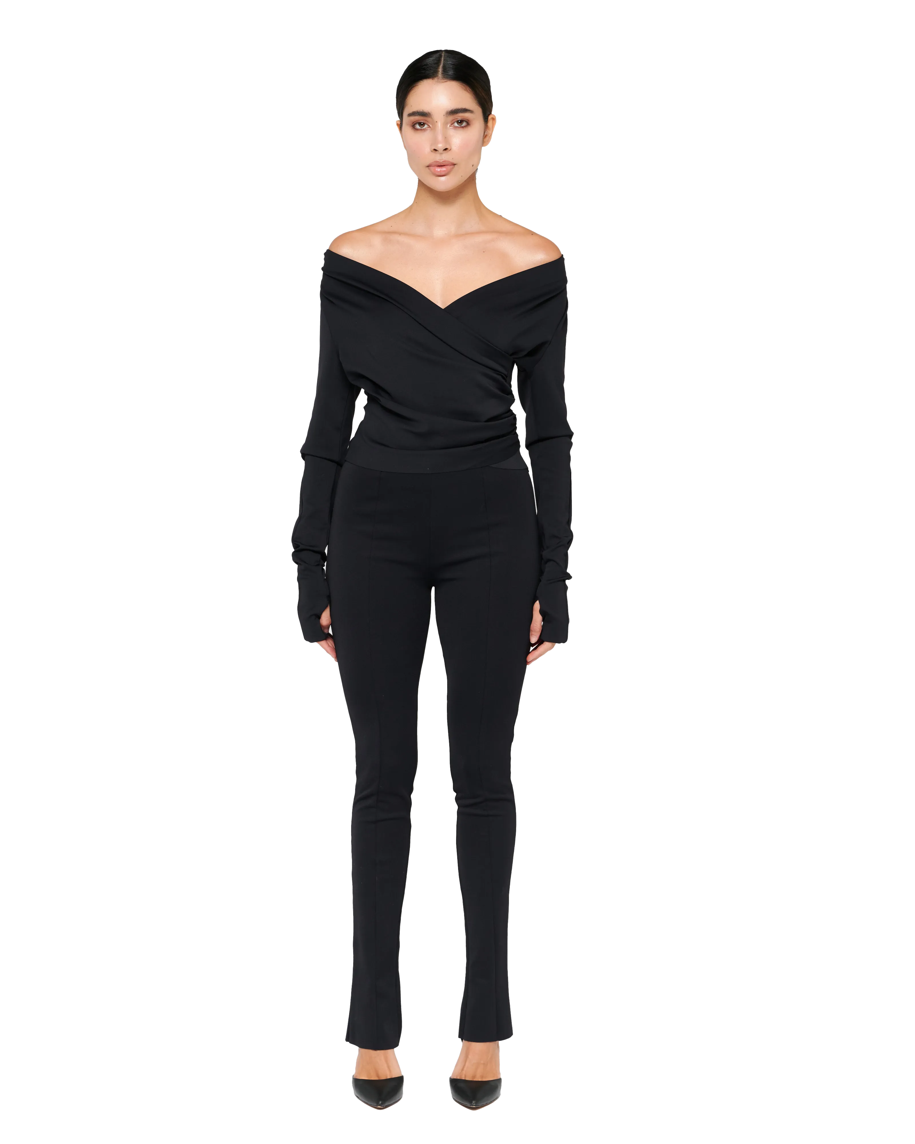 Precision Slit Pants - Midnight Noir