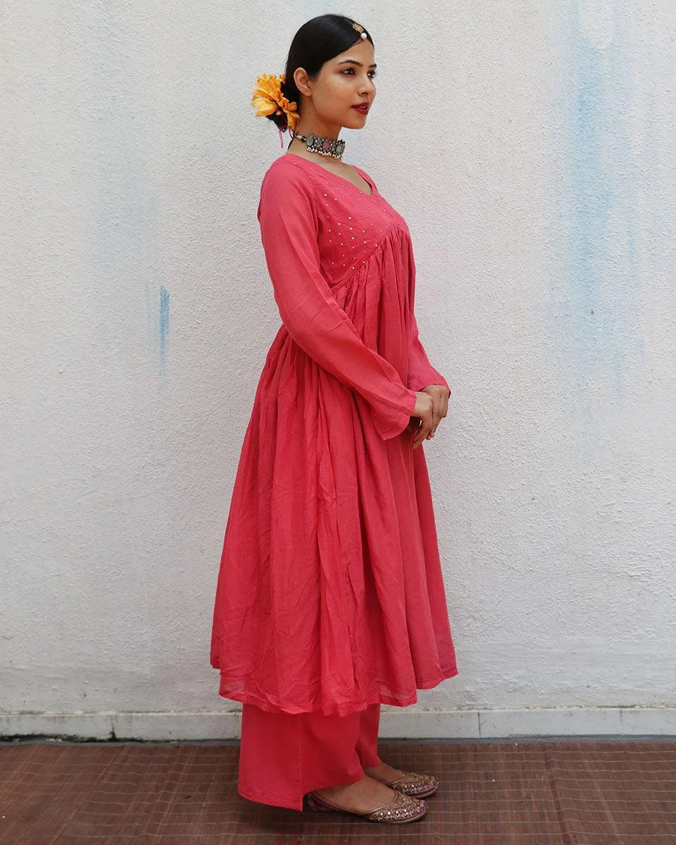Preet Rose Mulmul Cotton Kurta Set with Dupatta Set of 3 - Jugnoo