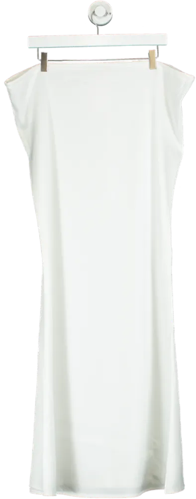 PrettyLittleThing White Midi Dress UK 10