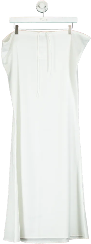 PrettyLittleThing White Midi Dress UK 10