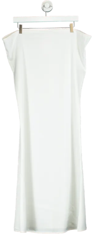 PrettyLittleThing White Midi Dress UK 10