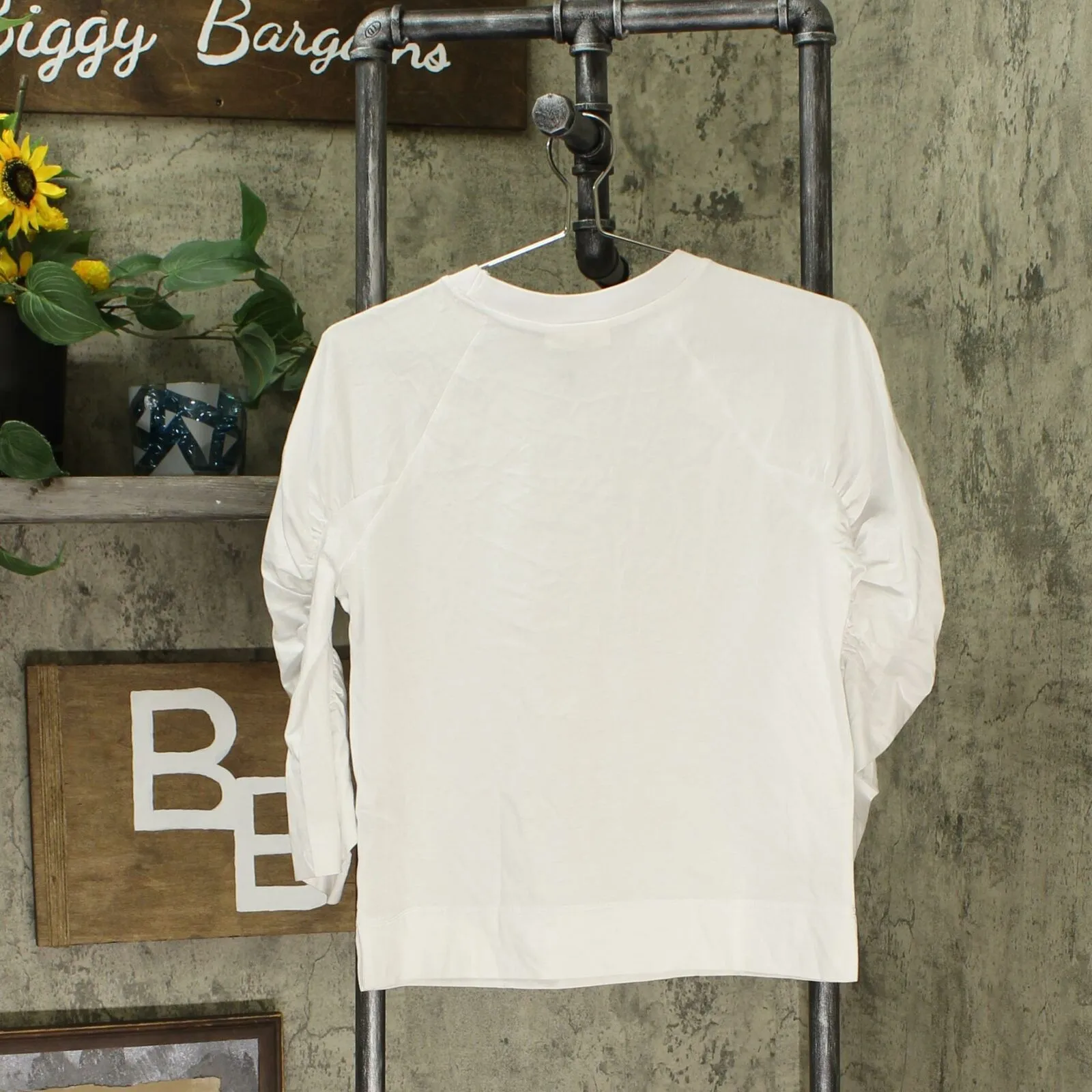 Prologue Women's Ruched Raglan 3/4-Sleeve Crewneck T-Shirt