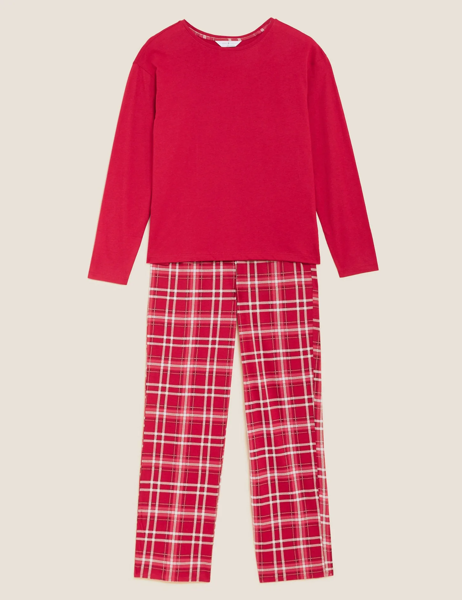 Pure Cotton Checked Print Pyjama Set
