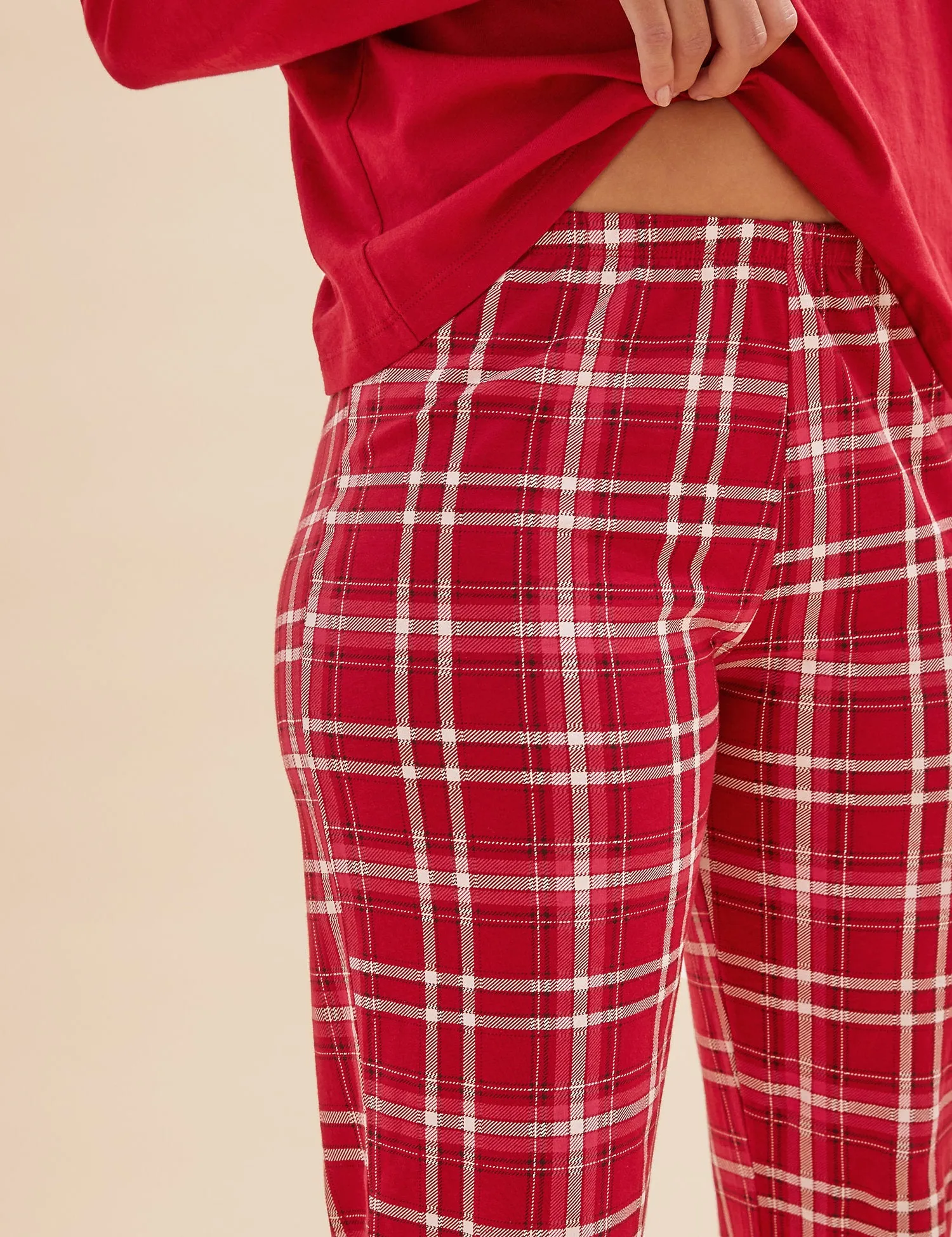 Pure Cotton Checked Print Pyjama Set