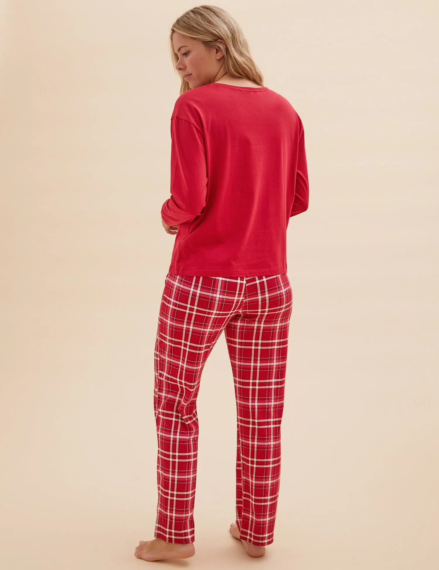 Pure Cotton Checked Print Pyjama Set