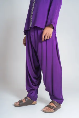 Purple Drapped Dhoti
