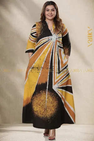 Quercus Designer Dress | Kaftan, Bohemian Dress, Floral Dress, Boho Maxi Dress