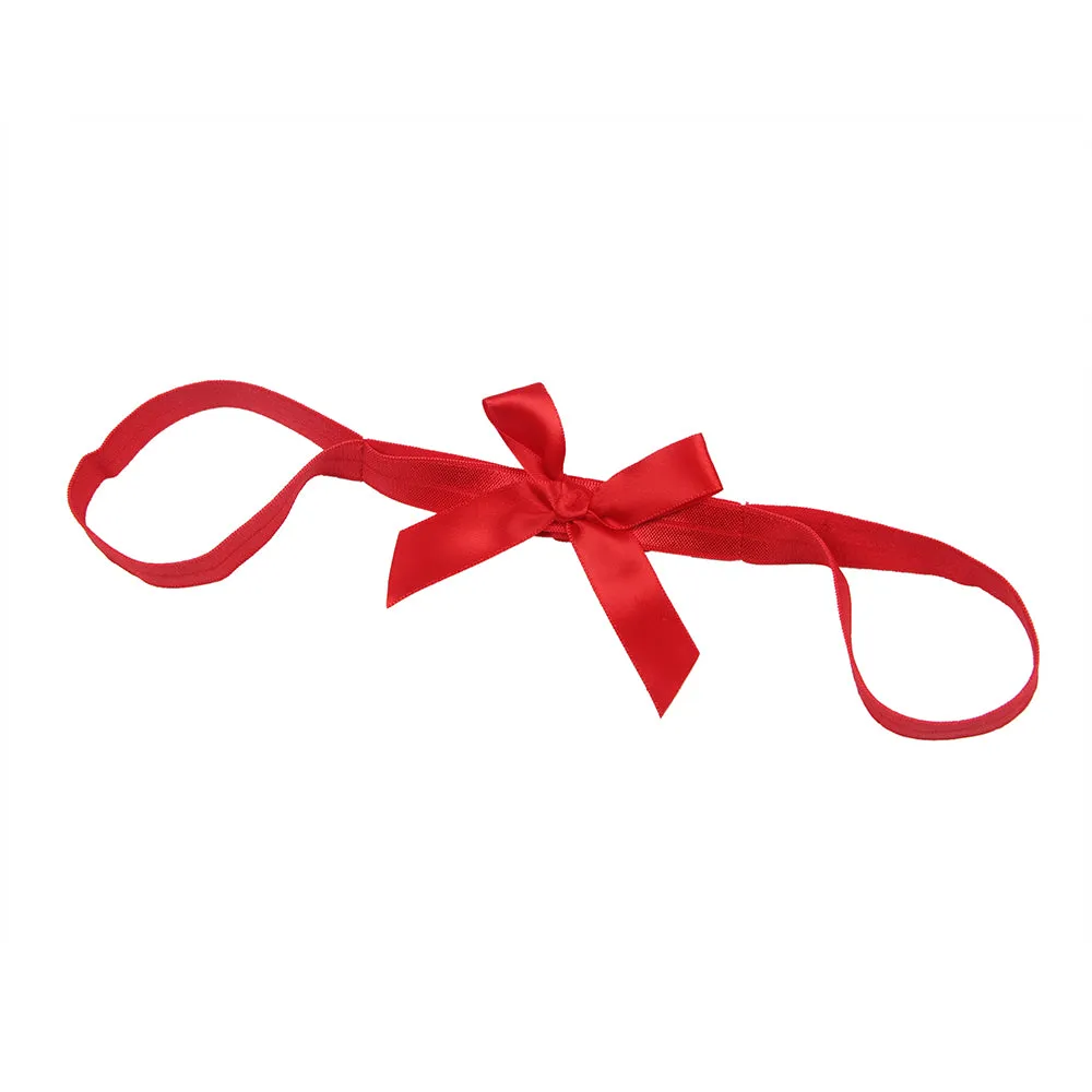 Red Hollow Out Bow-Knot Bra Set Egypt with Wristband