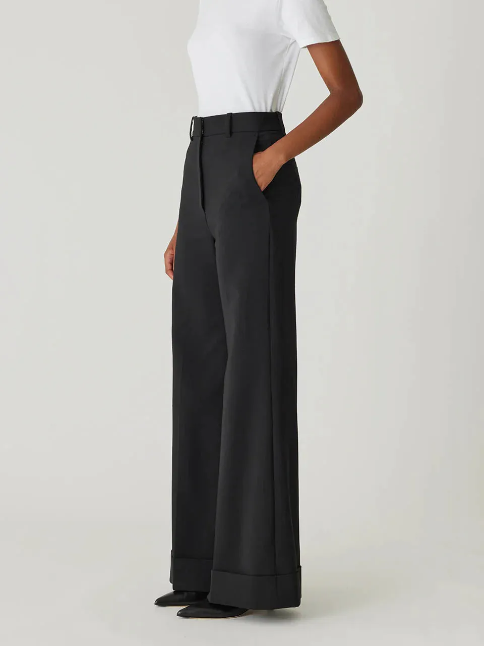 Refined Suiting Wide-Leg Trouser