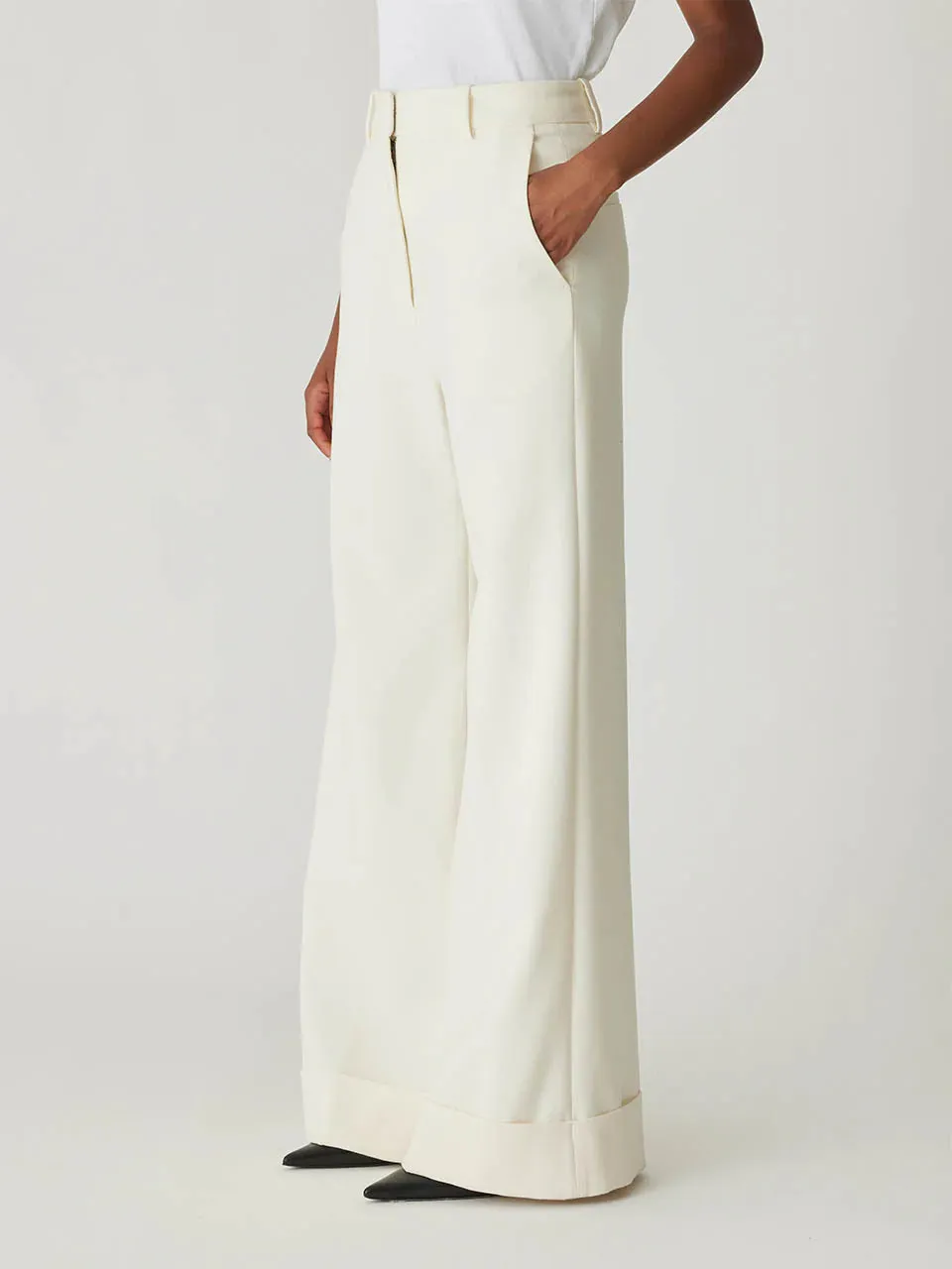 Refined Suiting Wide-Leg Trouser