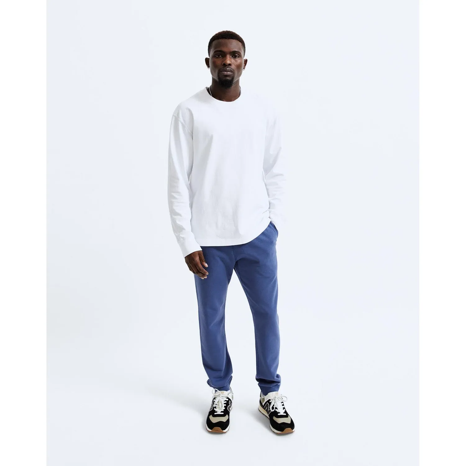 Reigning Champ Men Knit Mid Wt Terry Slim Sweatpant Lapis RC-5075-LPS