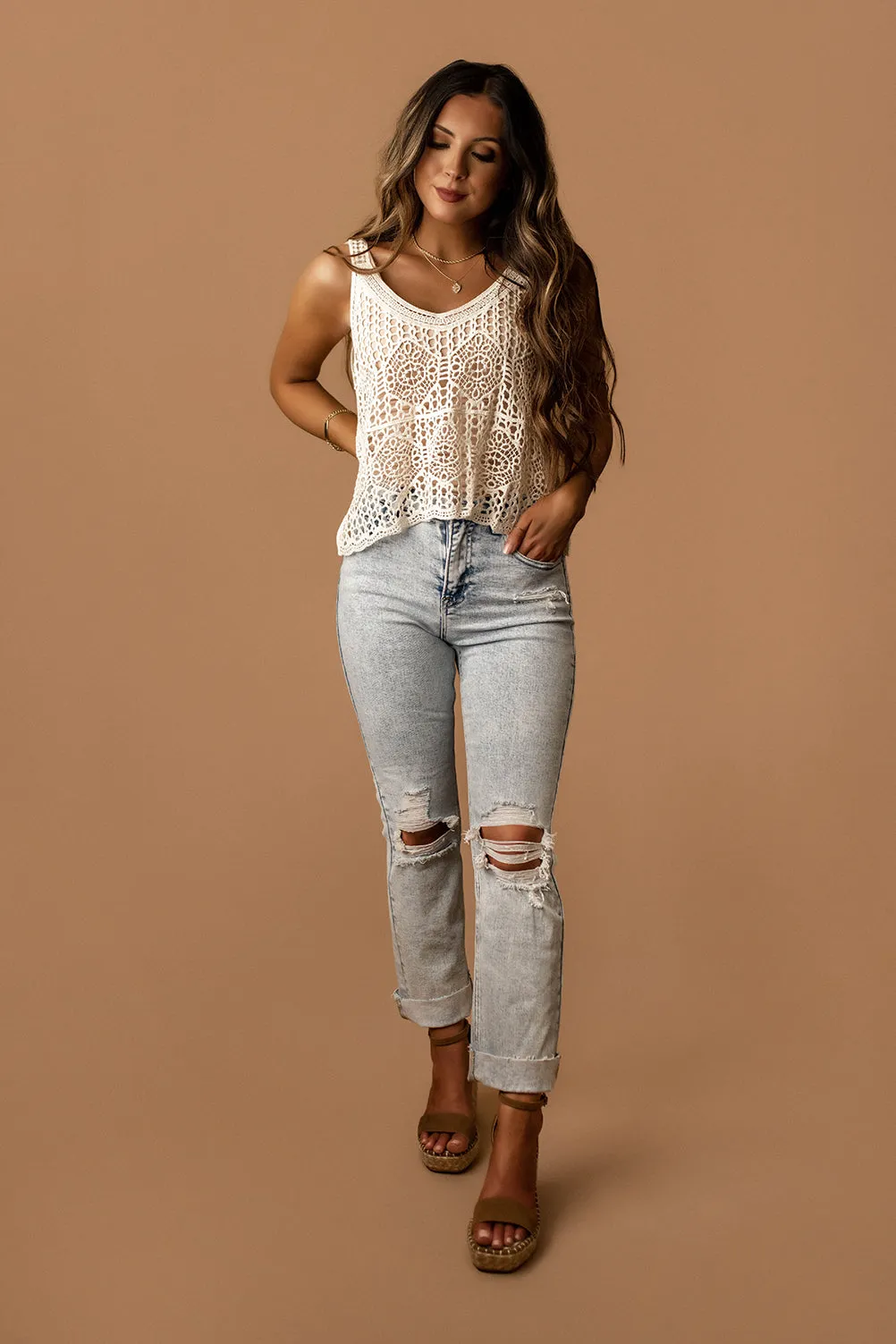 Remi High-Rise Distressed Straight Jeans | PREORDER Restocking 3/15