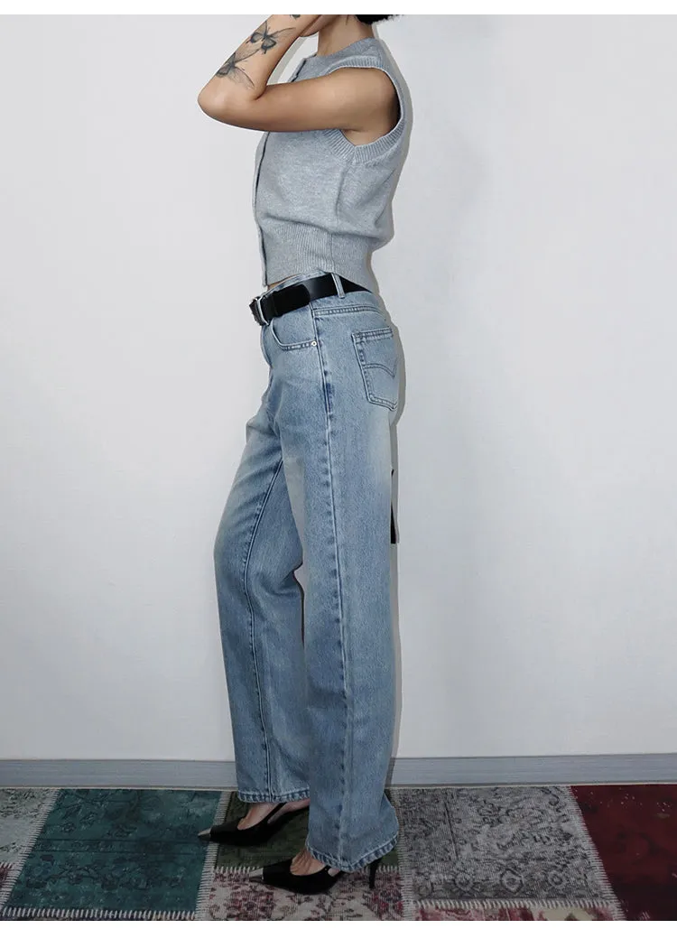 Retro Slim Straight Jeans