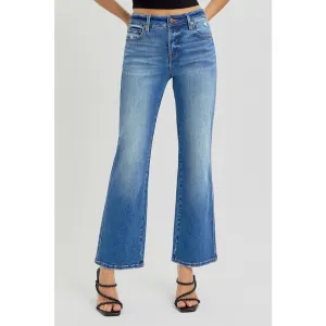 Risen High-Rise Straight Leg Ankle Jean