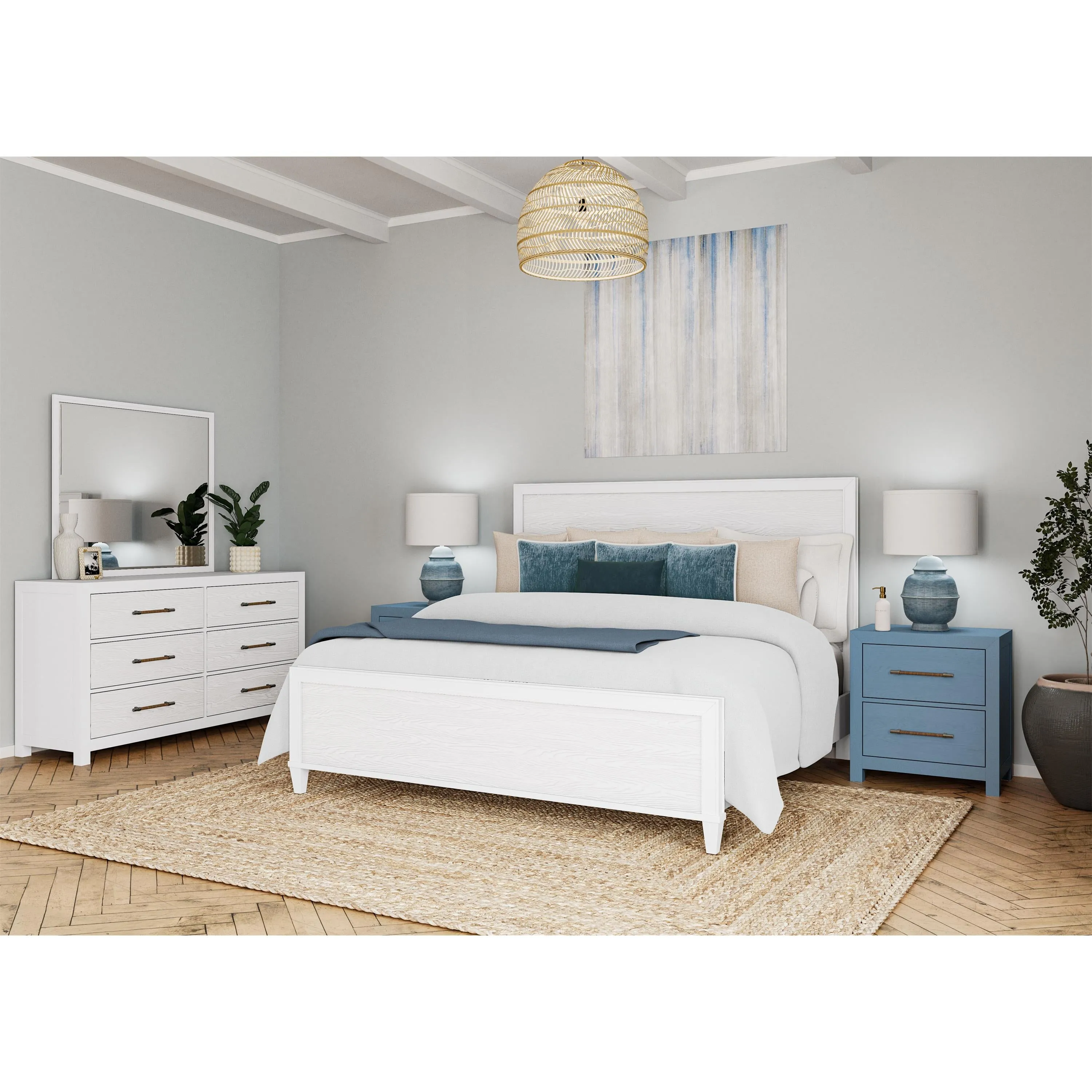 Rosalie 6-drawer Dresser-wht
