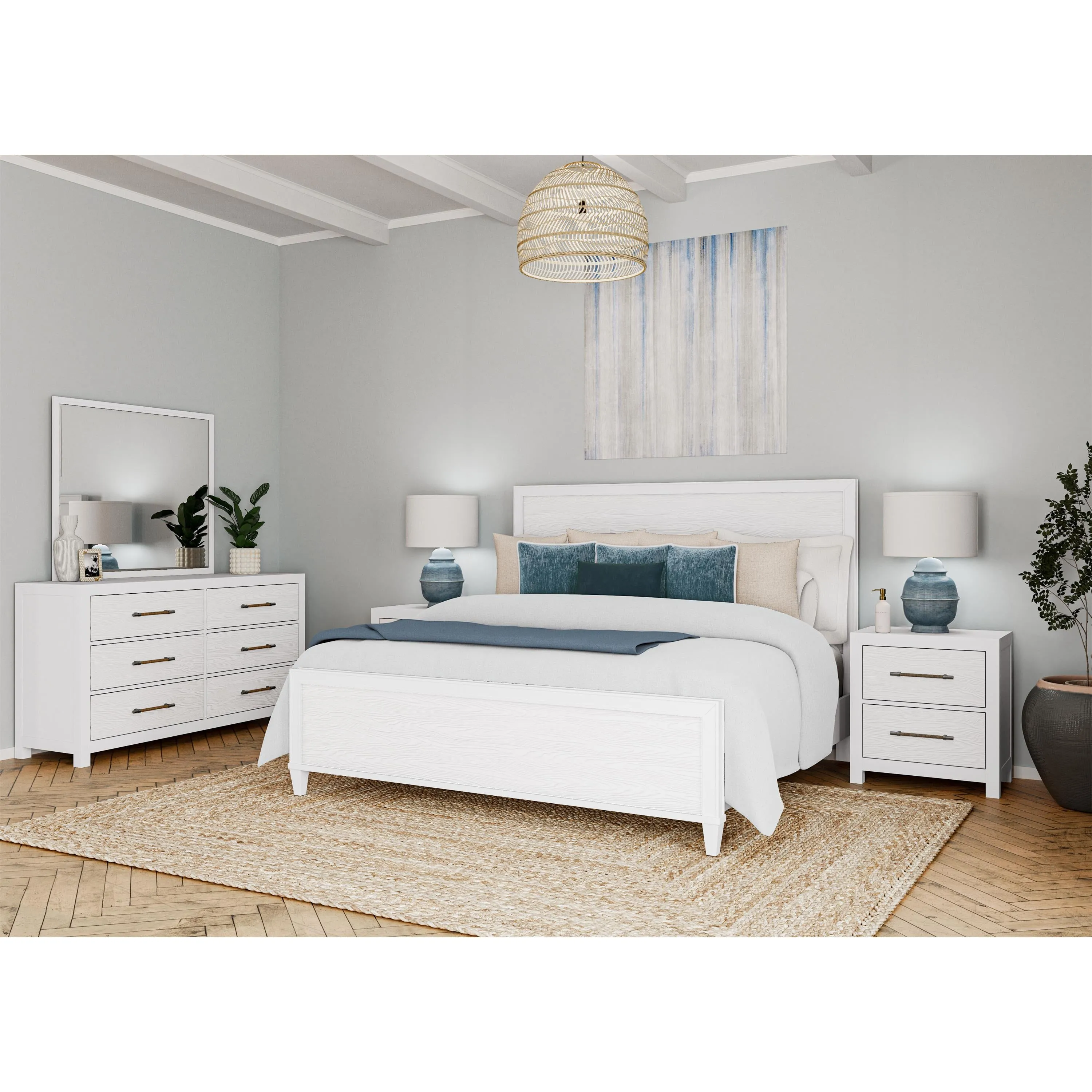 Rosalie 6-drawer Dresser-wht