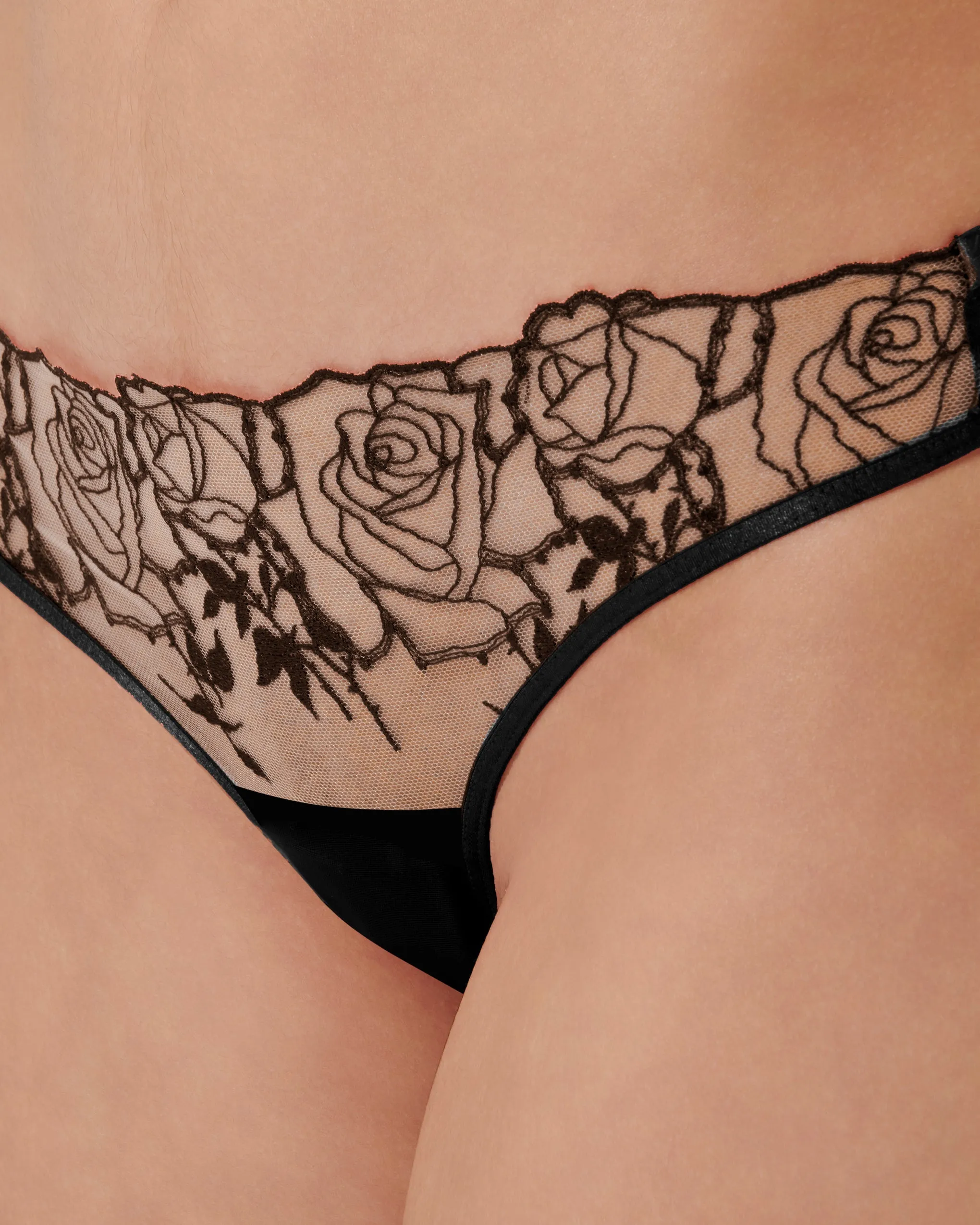 Rosalie Panties Black/Sheer