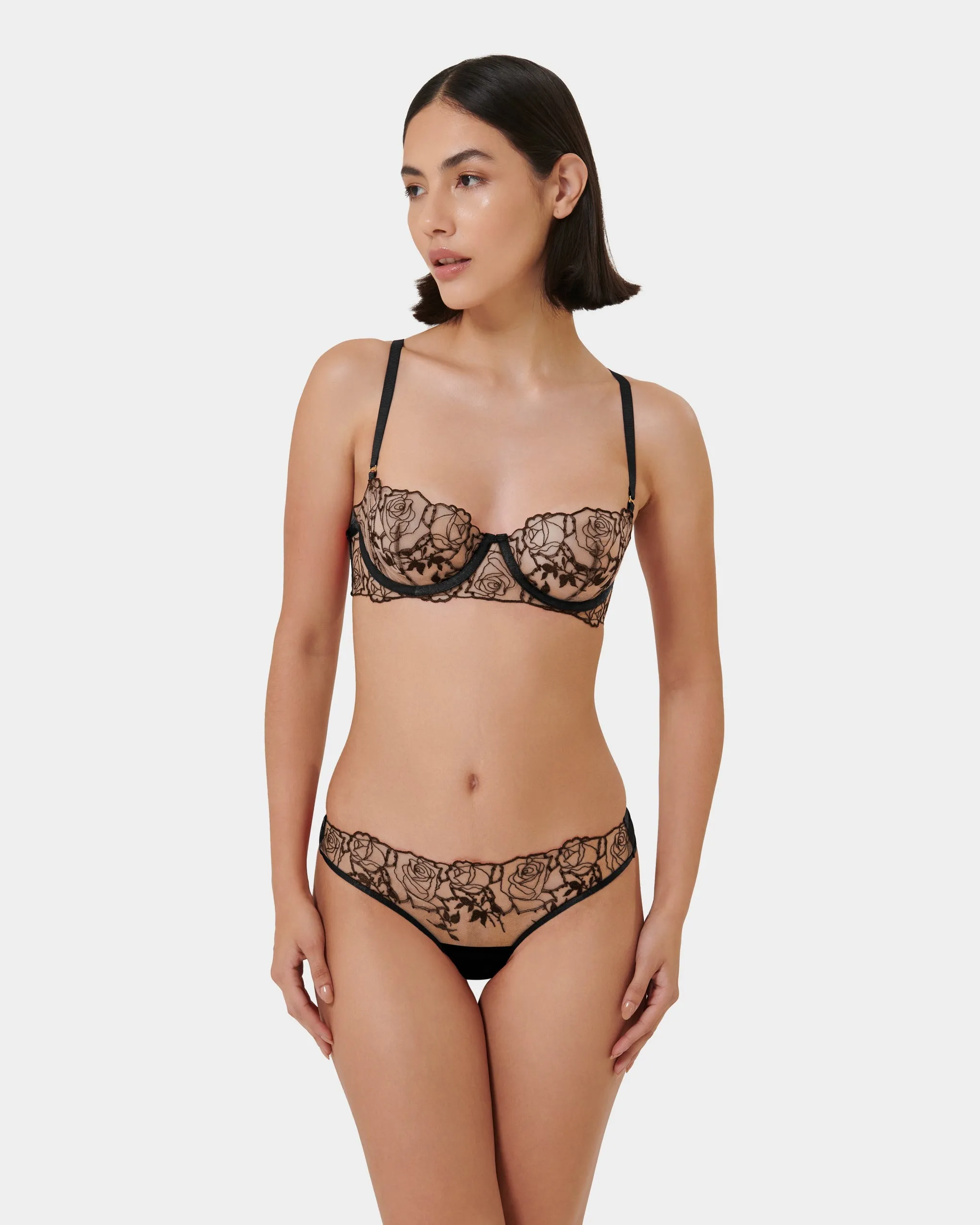 Rosalie Panties Black/Sheer