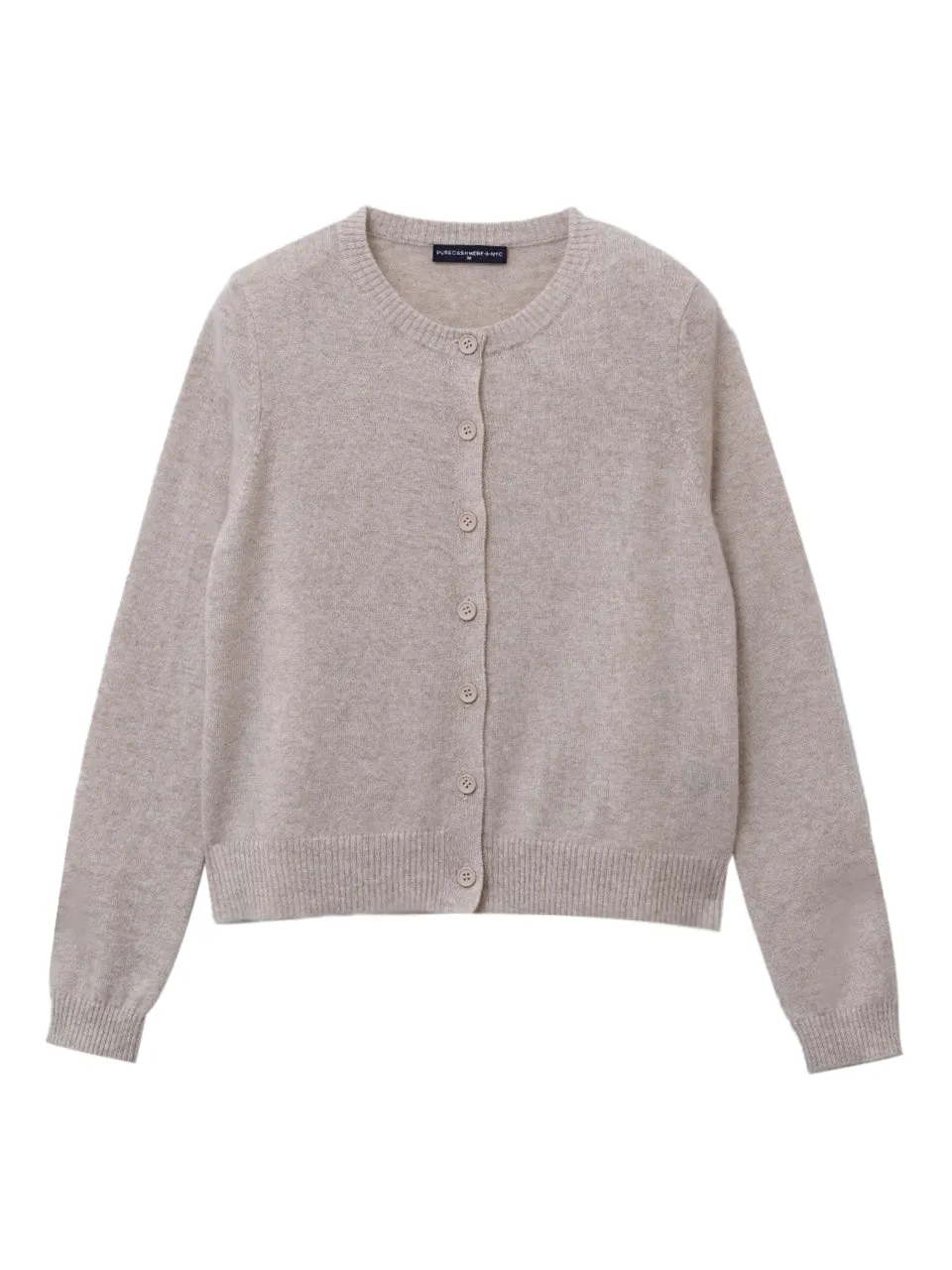 Round Neck Cardigan_Oatmeal