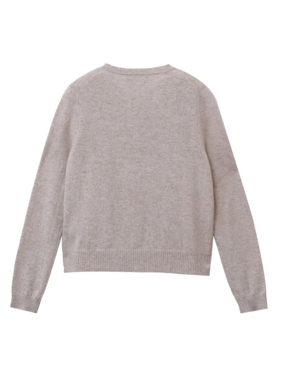 Round Neck Cardigan_Oatmeal