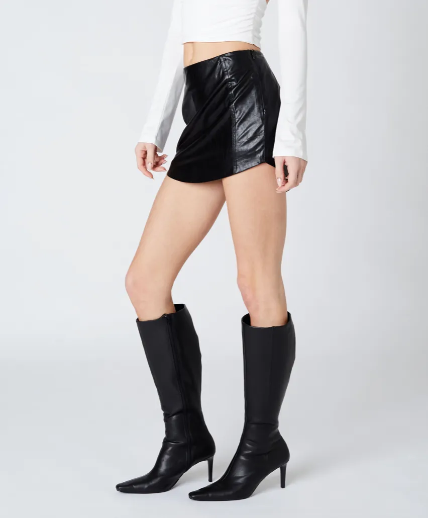 Rounded Hem Mini Skort
