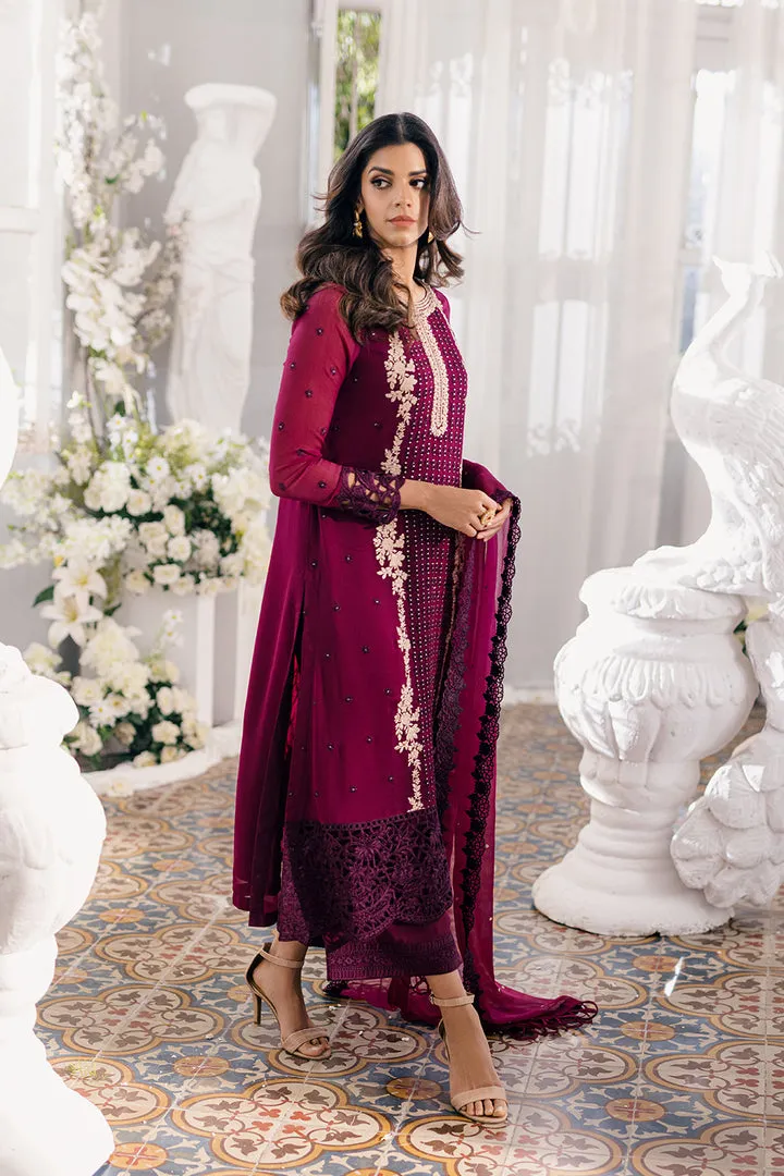 Royal Burgundy Shade Embroidered Pakistani Salwar Kameez