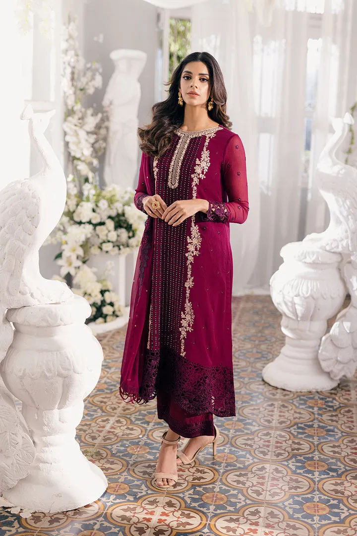 Royal Burgundy Shade Embroidered Pakistani Salwar Kameez