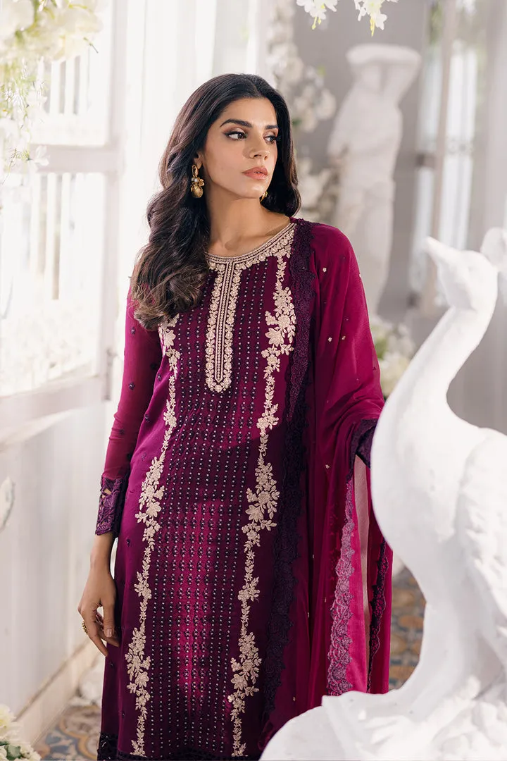 Royal Burgundy Shade Embroidered Pakistani Salwar Kameez