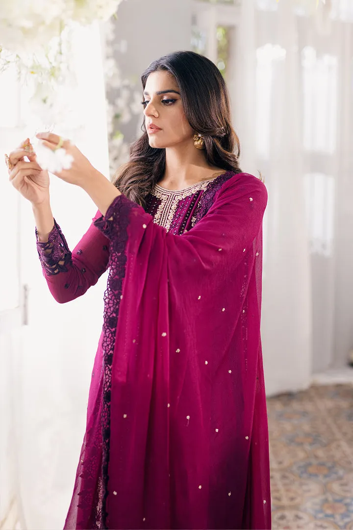 Royal Burgundy Shade Embroidered Pakistani Salwar Kameez