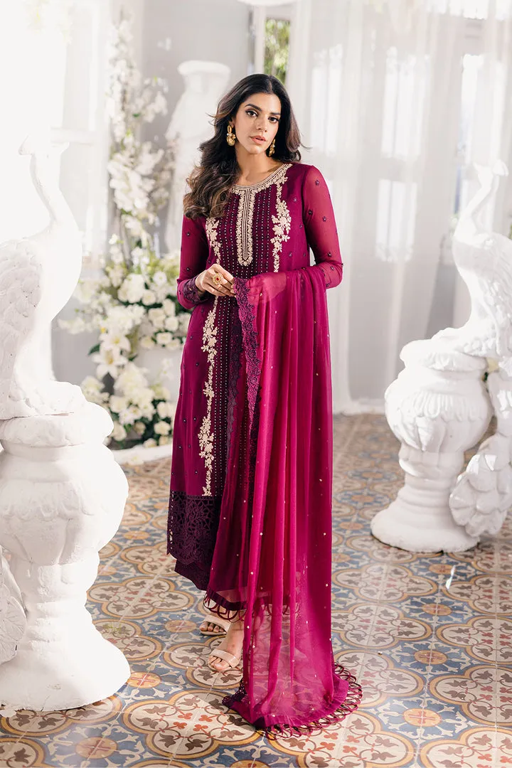 Royal Burgundy Shade Embroidered Pakistani Salwar Kameez