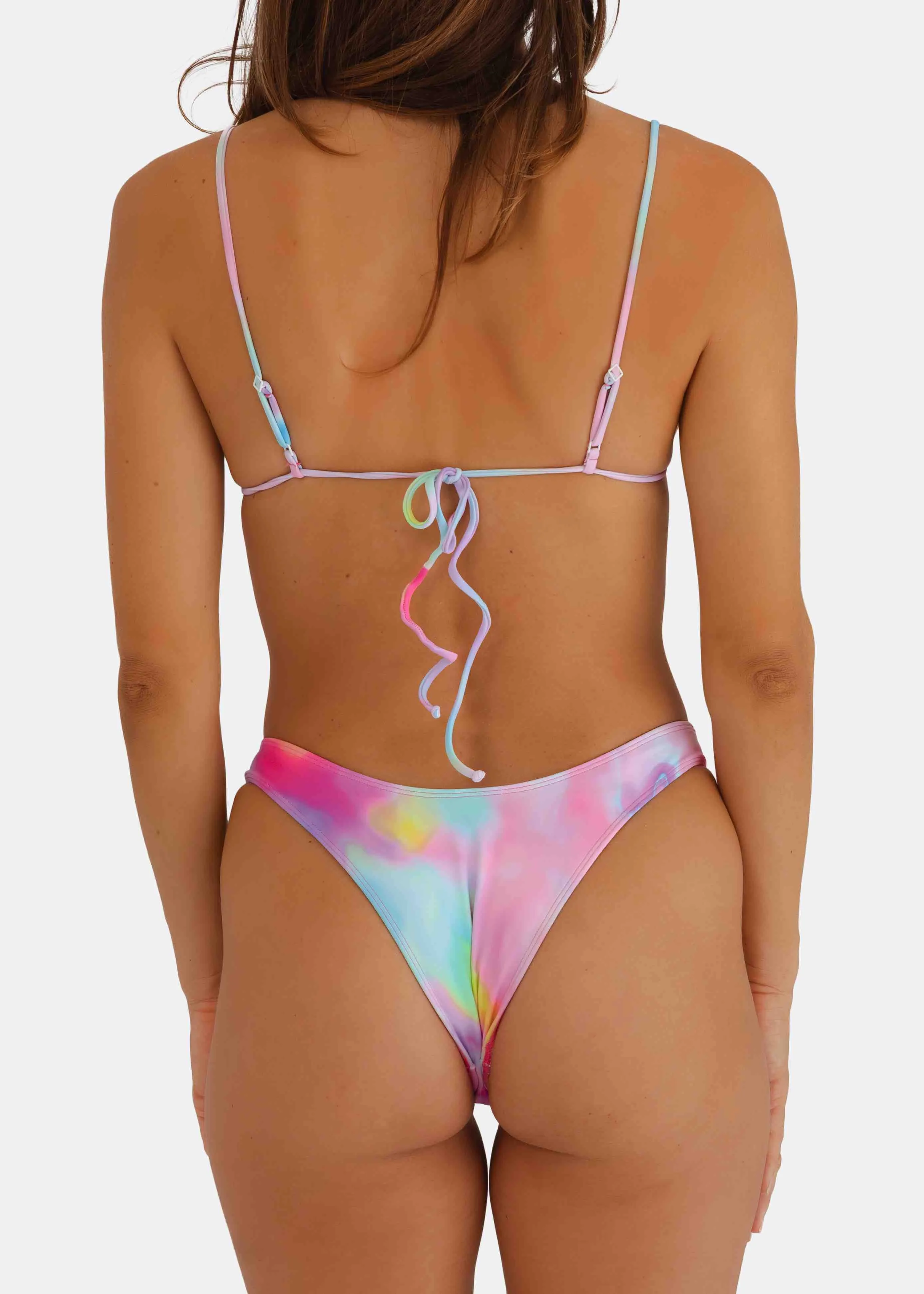 SACRED TIE BACK TASSEL BIKINI TOP - Caribbean Dream Print