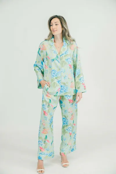 Saylor Long PJ Set - Lotus Branch
