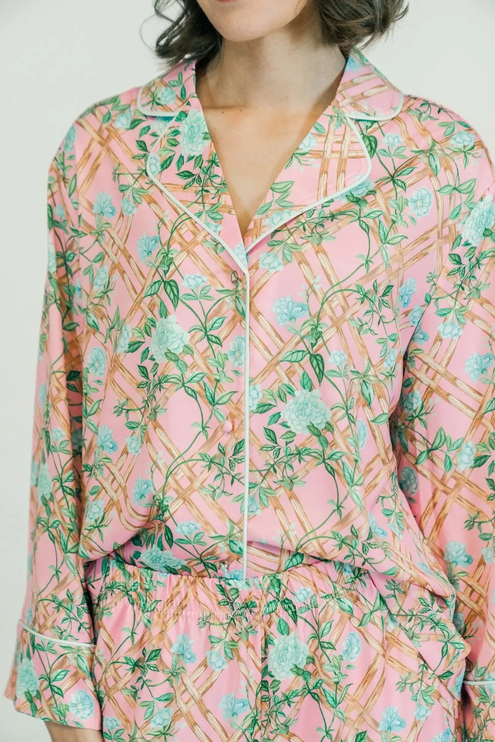 Saylor Long PJ Set | Porcelain Rose